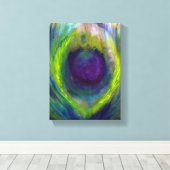 Peacock Canvas Print (Insitu (Houten vloer))