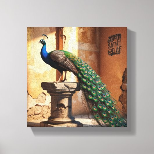 Peacock canvas schilderij (Voorkant)