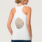 Peacock Celtic Deco Dubbele Grafische Juwelen Tanktop (Achterkant)