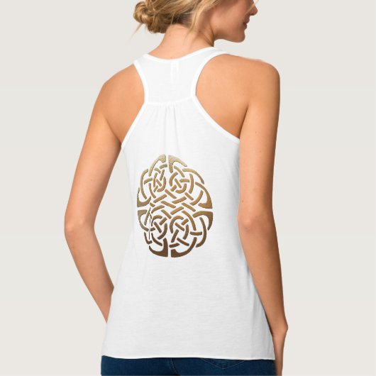 Peacock Celtic Deco Dubbele Grafische Juwelen Tanktop (Achterkant)