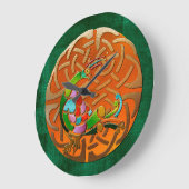 Peacock Celtic Deco Jeweled Grote Klok (Hoek)