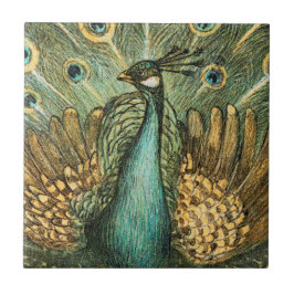 Peacock Ceramic Tile Tegeltje