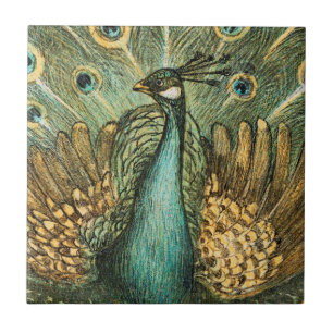 Peacock Ceramic Tile Tegeltje