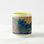 Peacock Chariot Tweekleurige Koffiemok (Center)
