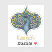 Peacock Chic gepersonaliseerde op maat gesneden vi Sticker (Vel)