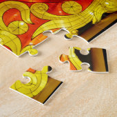 Peacock Chinese Lantern Jigzaag Puzzle Legpuzzel (Zijkant)