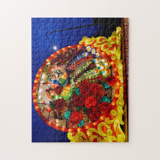 Peacock Chinese Lantern Jigzaag Puzzle Legpuzzel (Verticaal)