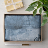 Peacock Chinoiserie Blue in White Floral Decoupage Tissuepapier (Geschenk)