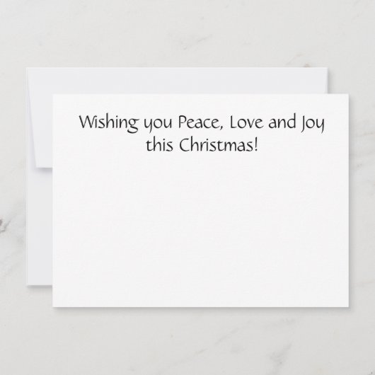 Peacock Christmas Card Kaart (Achterkant)