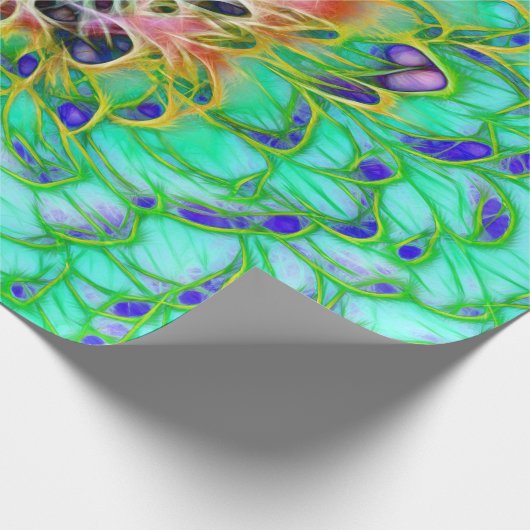 Peacock Chrysanthemum Cadeaupapier (Hoek)