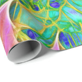 Peacock Chrysanthemum Cadeaupapier (Rol Hoek)