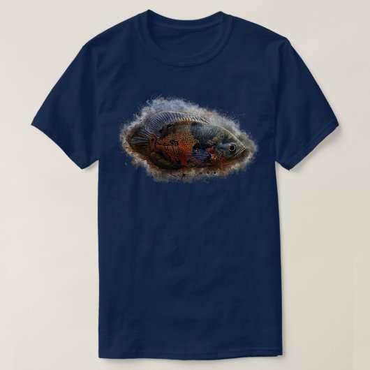 Peacock cichlid Astronotus ocellatus T-shirt (Design voorkant)