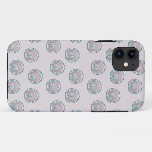 Peacock-cirkels Case-Mate iPhone Case (Achterkant (horizontaal))