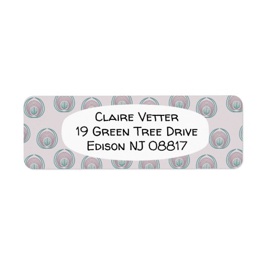 Peacock-cirkels Etiket (Voorkant)