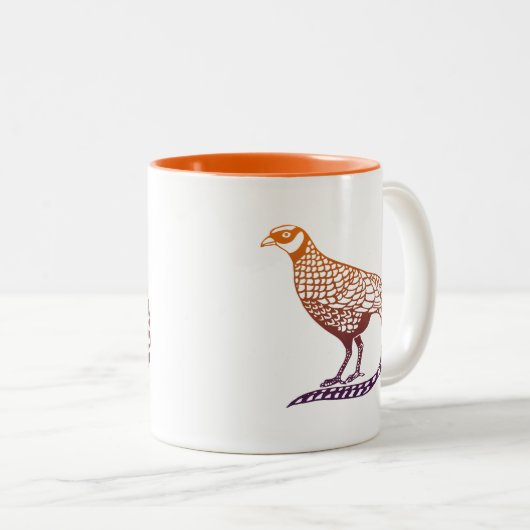 Peacock Coffee Mugs Tweekleurige Koffiemok (Voorkant rechts)
