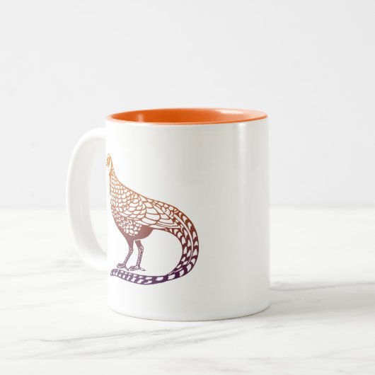 Peacock Coffee Mugs Tweekleurige Koffiemok (Voorkant links)