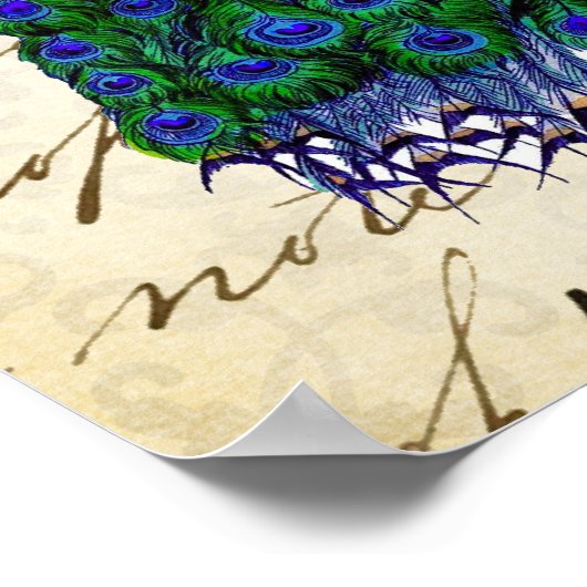  Peacock Collage art poster (Hoek)