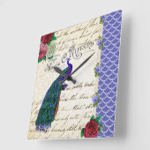  peacock Collage klok (Hoek)