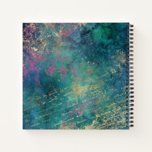  Peacock Collage Monogram Notitieboek (Achterkant)