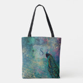 Peacock Collage Monogram Tote Bag (Achterkant)