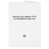 Peacock Color Kaart (Achterkant)