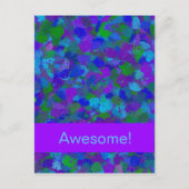 Peacock Color Splatter Briefkaart (Voorkant)