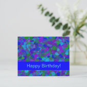 Peacock Color-Spletters Briefkaart (Staand voorkant)