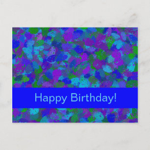 Peacock Color-Spletters Briefkaart