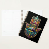 Peacock Colors Hamsa w/ Gold Third Eye Planner (Display)