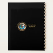 Peacock Colors Hamsa w/ Gold Third Eye Planner (Achterkant)