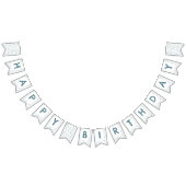 Peacock Confetti Waterverf Stippen Bunting Flag Vlaggetjes (Alle)