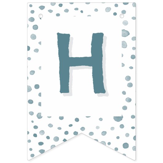 Peacock Confetti Waterverf Stippen Bunting Flag Vlaggetjes (Tweede vlag)