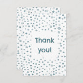 Peacock Confetti Waterverf Stippen Dank u kaart (Voorkant / Achterkant)