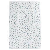 Peacock Confetti Waterverf Stippen Gift Bag Medium Cadeauzakje (Achterkant)