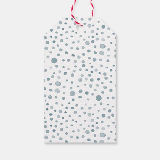 Peacock Confetti Waterverf Stippen Gift Label Cadeaulabel (Achterkant)