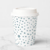 Peacock Confetti Waterverf Stippen Paper Cup Papieren Bekers (Links)