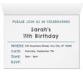 Peacock Confetti Waterverf Stippen Verjaardag Uitn (Binnen Horizontaal (Onder))