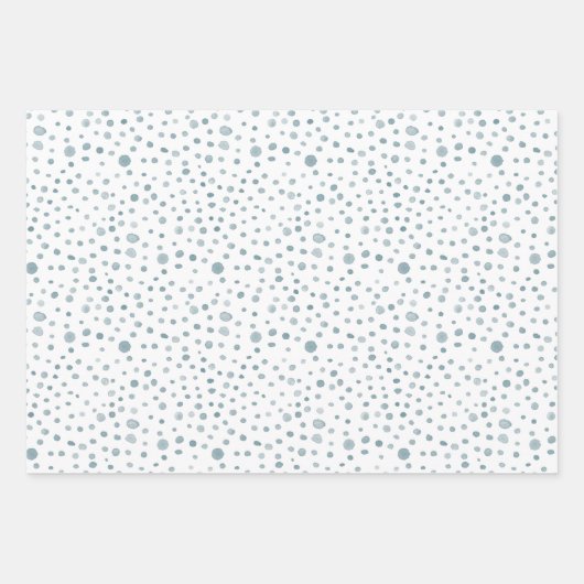 Peacock Confetti Waterverf Stippen Wrapping Paper (Voorkant 3)