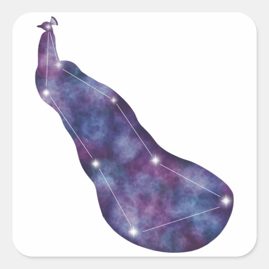 Peacock Constellation Sticker (Voorkant)