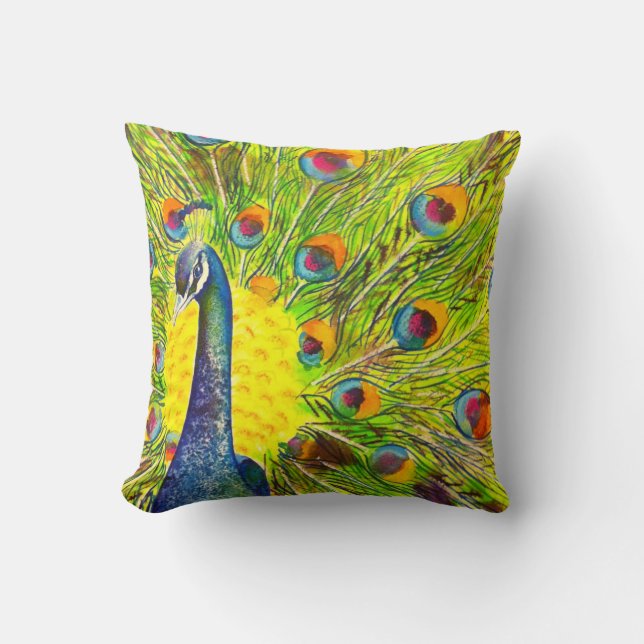 Peacock Cushion Kussen (Voorkant)
