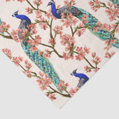 Peacock Damask Patroonpapier Tissuepapier (Detail)
