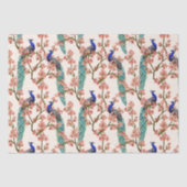 Peacock Damask Patroonpapier Tissuepapier (Voorkant)