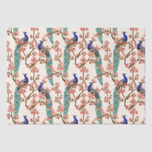 Peacock Damask Patroonpapier Tissuepapier