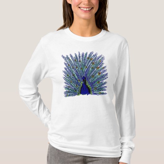 Peacock dames hoodie t-shirt (Voorkant)