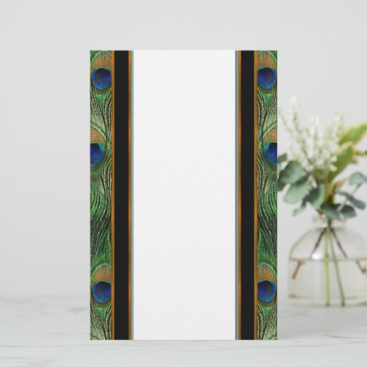 Peacock-damestationery Briefpapier (Staand voorkant)
