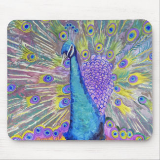 Peacock Dance Paars en Blue Muismat