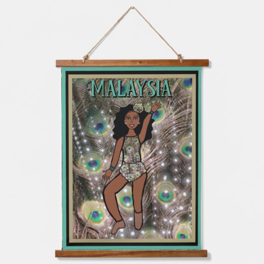 Peacock Dancer #1 Hangend Wandkleed (Voorkant)