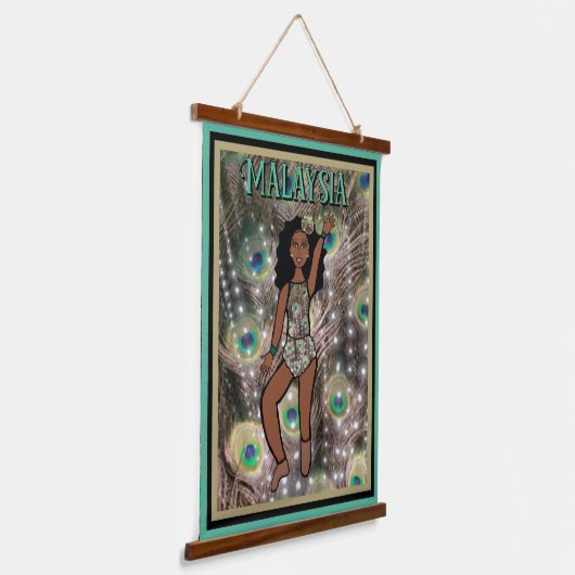Peacock Dancer #1 Hangend Wandkleed (Gebogen)