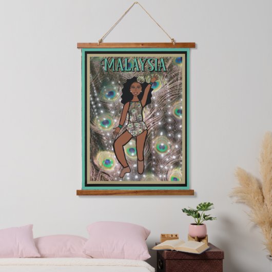 Peacock Dancer #1 Hangend Wandkleed (Slaapkamer)