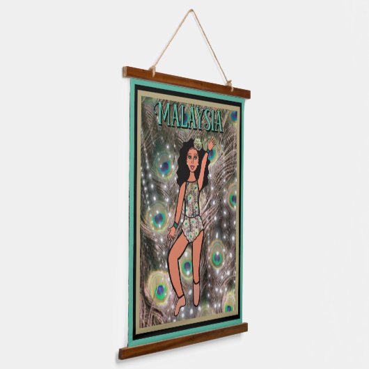 Peacock Dancer #2 Hangend Wandkleed (Gebogen)